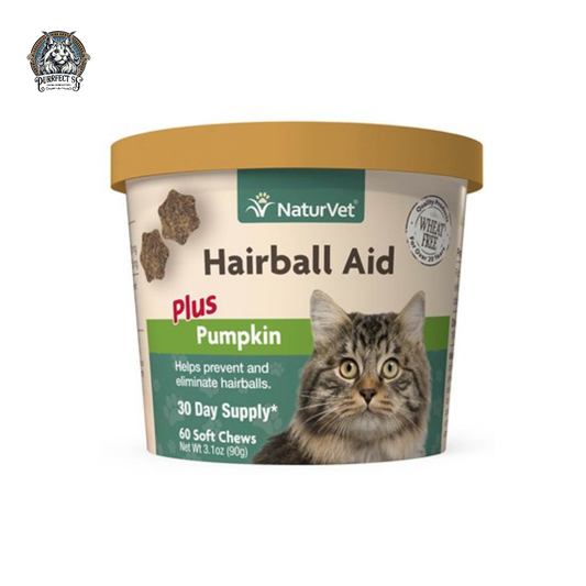 NATURVET CAT HAIRBALL AID PLUS PUMPKIN (SOFT CHEWS) 60octs