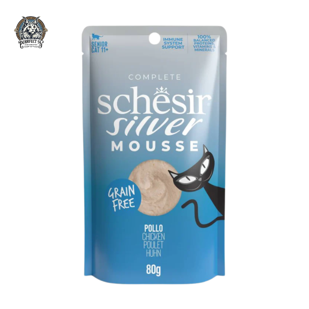 SCHESIR SENIOR SILVER MOUSSE POUCH 80g