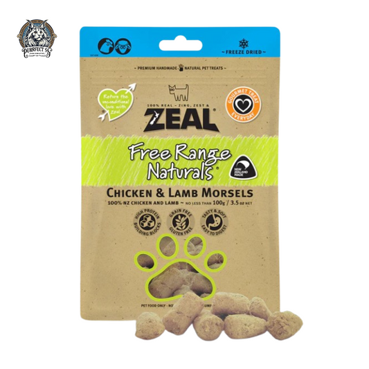 ZEAL FREE RANGE NATURALS CHICKEN & LAMB MORSELS 100g