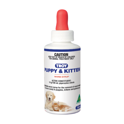 TROY PUPPY & KITTEN WORM SYRUP 50mL