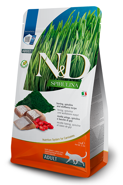 FARMINA -SPIRULINA N&D HERRING & GOJI BERRY ADULT 1.5KG