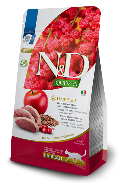 FARMINA - QUINOA N&D HAIRBALL ADULT 1.5KG