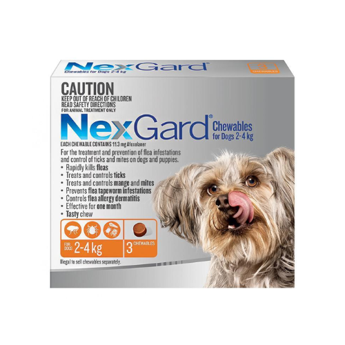 NEXGARD FLAVOUR CHEWS FOR DOGS (3 CHEWABLES)