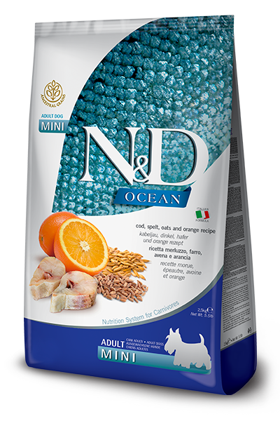 FARMINA - OCEAN N&D COD, SPELT, OATS, ORANGE ADULT 1.5KG